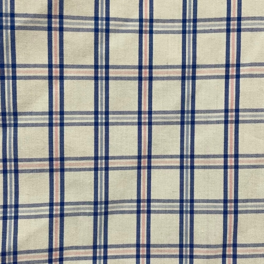 Dockers Short Sleeve Plaid Button Up Shirt White Blue Pink Cotton Blend Large - Picture 3 of 8